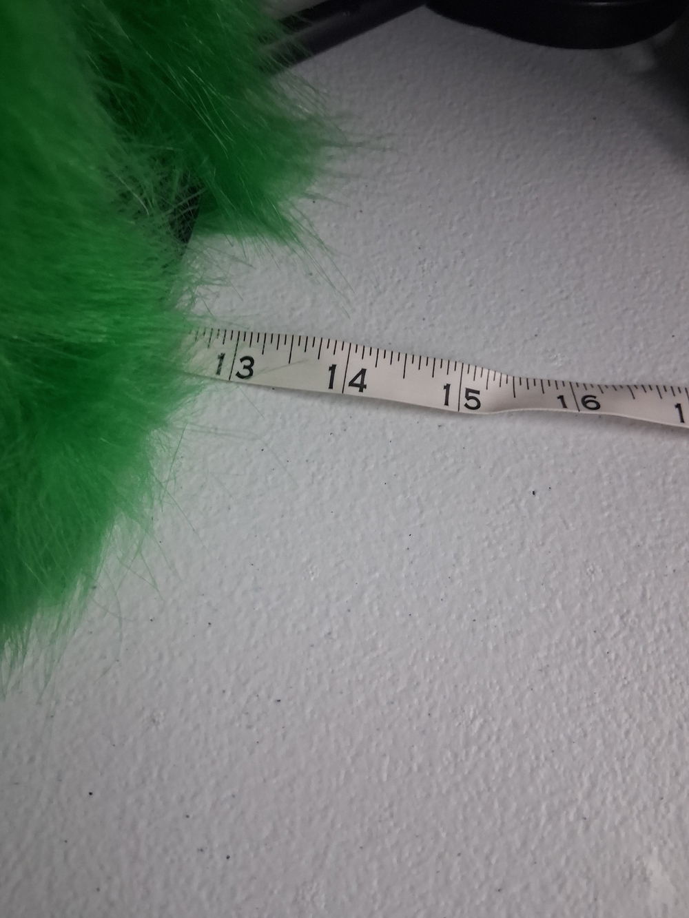 Green Faux Fur Handbag with Black Handles - Picture 6 of 7